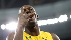 Jamajský sprinter Usain Bolt zvítzil v olympijském závodu na 200 metr. (19....