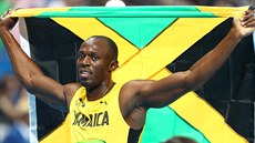 Jamajský sprinter Usain Bolt zvítzil v olympijském závodu na 200 metr. (19....