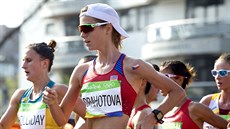Aneka Drahotová pi olympijském závod chodky v Riu. 