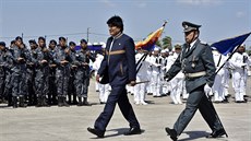 Bolivijský prezident Evo Morales otevřel ve městě Warnes vojenskou,... Bolivijský prezident Evo Morales otevřel ve městě Warnes vojenskou,...