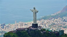 Socha Jeíe Krista s nádherným výhledem na Rio
