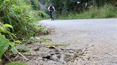 Betonový blok, který se ze skládky suti na cyklostezku zřítil, firma okamžitě... Betonový blok, který se ze skládky suti na cyklostezku zřítil, firma okamžitě...