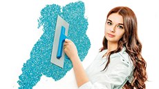 Tekuté tapety se aplikují jednoduše pomocí hladítka. Směs, která se rozmíchá v... Tekuté tapety se aplikují jednoduše pomocí hladítka. Směs, která se rozmíchá v...