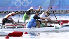 Rychlostní kanoista Martin Fuksa ve finále B na olympijské trati na 200 metr v...