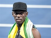 JSEM KRL, JSEM NESMRTELN. Usain Bolt slav triumf ve tafet na 4x100 metr v...