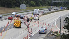 Rozjezd návtvník motocyklových závod Grand Prix v Brn zkomplikovala nehoda...