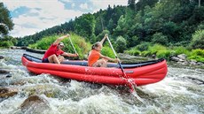 Tzv. Lesní jez se dá za optimálního stavu bezpečně sjet. Tzv. Lesní jez se dá za optimálního stavu bezpečně sjet.