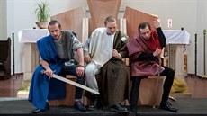 Herci (zleva) Jan Plouhar, Jan Jankovský a Jiří Maryško na snímku z premiéry... Herci (zleva) Jan Plouhar, Jan Jankovský a Jiří Maryško na snímku z premiéry...