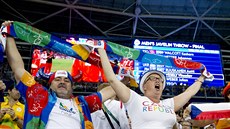 Fanouci podporují eské otpae v olympijském finále v Riu. (21. srpna 2016)