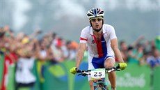 Čech Jan Škarnitzl v cíli olympijského závodu horských kol. (21. srpna 2016) Čech Jan Škarnitzl v cíli olympijského závodu horských kol. (21. srpna 2016)