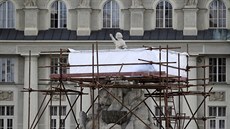 Kašna Parnas na Zelném trhu v Brně bude opravená v listopadu. Kašna Parnas na Zelném trhu v Brně bude opravená v listopadu.
