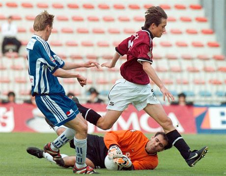 Fotbalista AC Sparta Praha Tomá Rosický v utkání proti Olomouci. (24. kvtna...