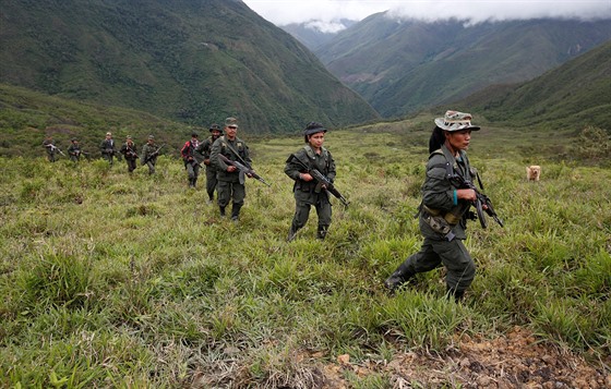 lenové levicové gerily FARC. (16. srpna 2016)