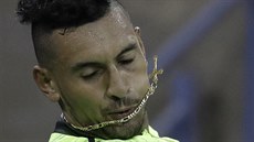 Australský tenista Nick Kyrgios v 1. kole US Open vzbudil dalí pozdviení.