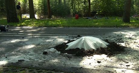 Zchrani nemohli vythnout mue z Tesly, auto bylo pod proudem