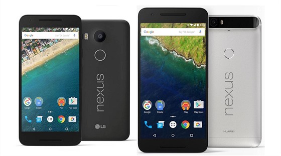 Loský LG Nexus 5X a Huawei Nexus 6P