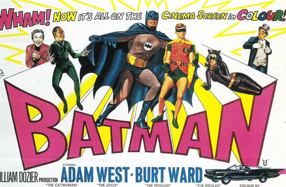 Dobový plakát Batmana, kterého natoil Leslie H. Martinson
