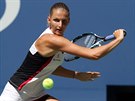 BEKHEND. Karolna Plkov ve tvrtfinle US Open.