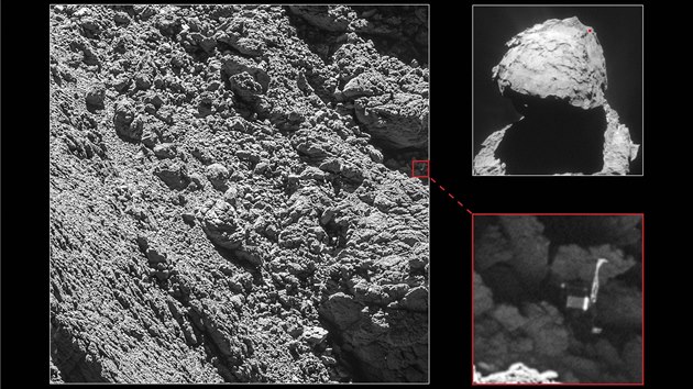 Přistávací modul Philae nalezen Přistávací modul Philae nalezen