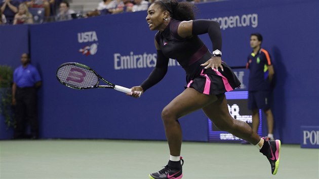 Serena Williamsov v bhu pi semifinle US Open.