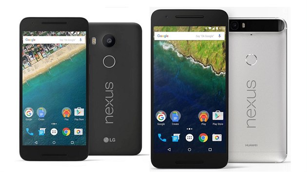 Losk LG Nexus 5X a Huawei Nexus 6P