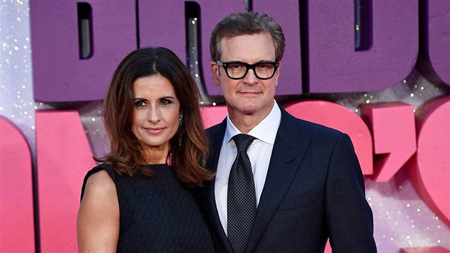 Colin Firth a jeho manelka Livia (Londn, 5. z 2016)