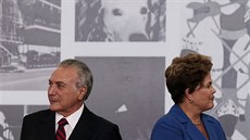 Brazilský prezident Michel Temer a jeho pedchdkyn Dilma Rousseffová. Na...