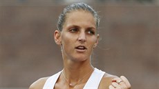 eská tenistka Karolína Plíková se na US Open raduje z premiérového postupu do...