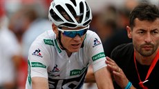 Britský cyklista Chris Froome bhem patnácté etapy Vuelty.