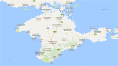 Krym po vyhledání na české mutaci Google maps Krym po vyhledání na české mutaci Google maps