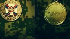 Jedna z medailí, kterou se držitel pochlubil na ruské sociální síti VKontakte