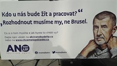 Jeden z bigboard ´do horké ásti kampan, který v Ostrav pedstavilo hnutí....