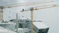 Stavba nové lanovky na Zugspitze Stavba nové lanovky na Zugspitze