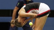 JET NEMَE UVIT. Karolína Plíková po vítzství v osmifinále US Open.