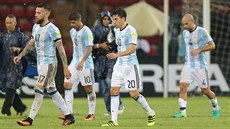 Argentinští fotbalisté jsou zklamaní po remíze s Venezuelou. Argentinští fotbalisté jsou zklamaní po remíze s Venezuelou.