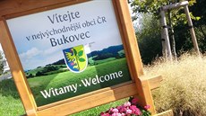 Uvítací cedule v Bukovci. Uvítací cedule v Bukovci.