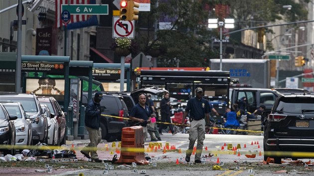 Ulice New Yorku, kde v sobotu vybuchla nlo. (18.9.2016)