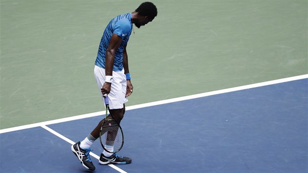Reakce Gala Monfilse, pot co Novak Djokovi zskal dal bod v semifinle tenisovho US Open.