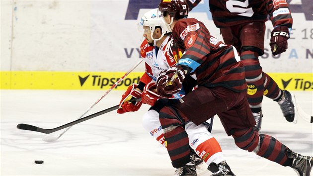 Momentka z utkn Pardubice - Sparta.