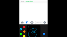 iOS 10 - Do zpráv iMessage meme pidávat vlastní kresby.