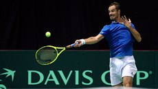 Richard Gasquet v semifinále Davisova poháru.
