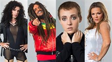 Vojtek, Etzler, Slováčková a Jandová jako Cher, Bob Marley, Sinéad O'Connor a... Vojtek, Etzler, Slováčková a Jandová jako Cher, Bob Marley, Sinéad O'Connor a...