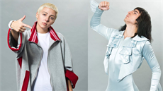 Anna Slováčková jako Eminem a David Gránský jako Freddie Mercury Anna Slováčková jako Eminem a David Gránský jako Freddie Mercury