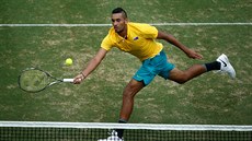 Nick Kyrgios v utkání Davis Cupu proti Slovensku.