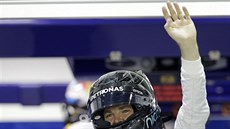 Nico Rosberg po úspné kvalifikaci na Velkou cenu Singapuru