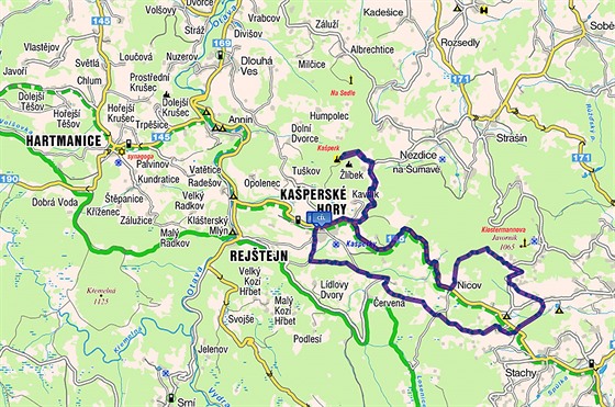 Mapa Kapersk hory