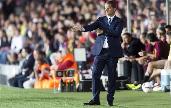 Frank de Boer, trenér Interu Milán, bhem pohárového utkání na Spart.