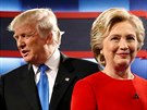 Donald Trump a Hillary Clintonov v prvn televizn debat americkch...