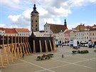 Zabedněná kašna v Budějicích Zabedněná kašna v Budějicích
