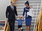 Princ William, vévodkyn Kate a jejich dti princ George a princezna Chalotte...